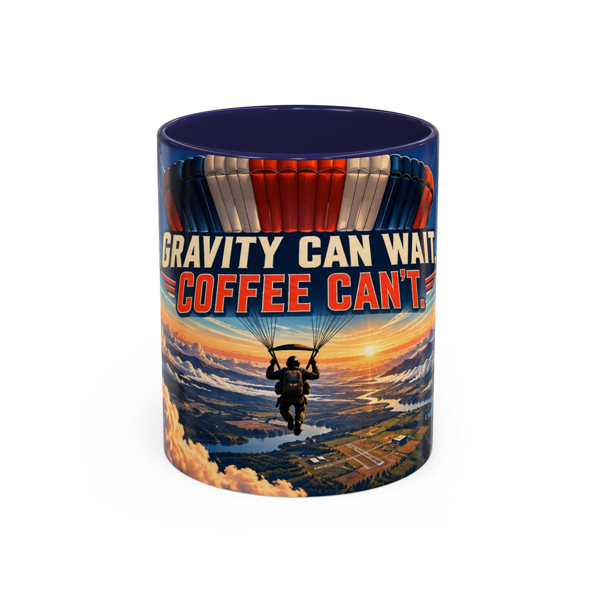 Gravity Can Wait – Skydiver Full-Wrap Mug