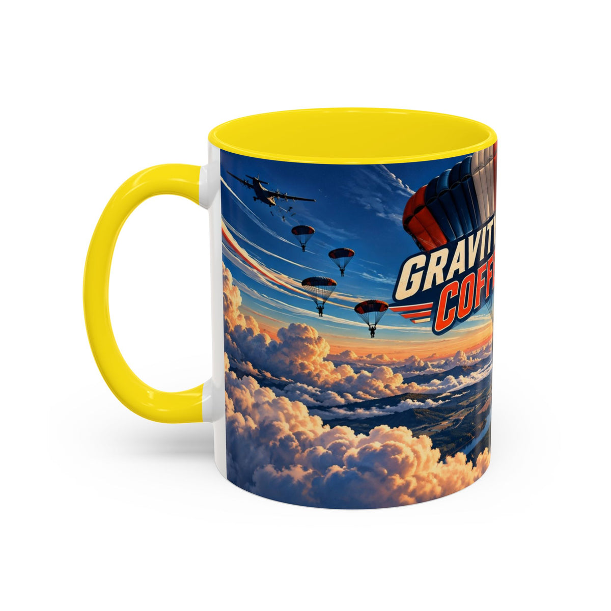 Gravity Can Wait – Skydiver Full-Wrap Mug