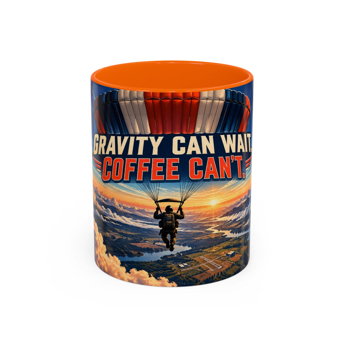 Gravity Can Wait – Skydiver Full-Wrap Mug